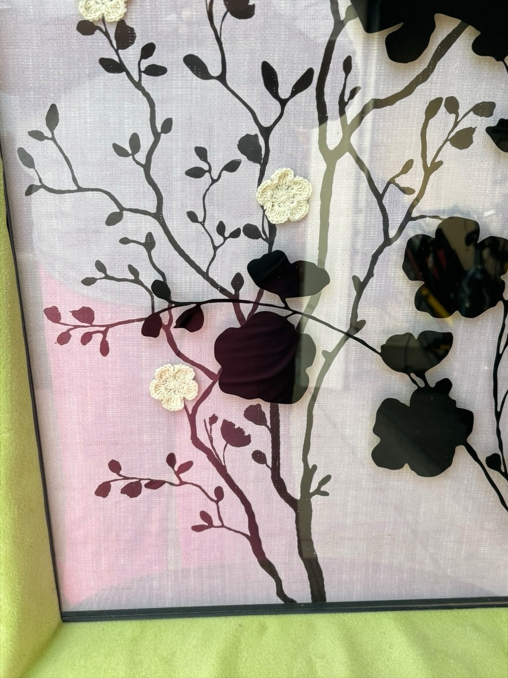 Hobby Lobby Black and Cream Botanical Framed Art